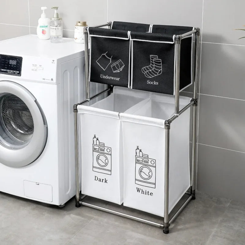Multi-Layer Laundry Basket Sorter – Space-Saving Clothes Organizer Rack