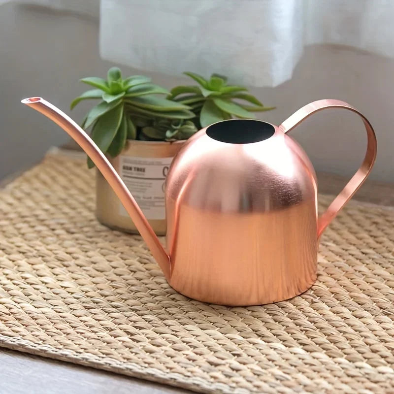 Stainless Steel Watering Can – Long Nozzle Copper Finish
