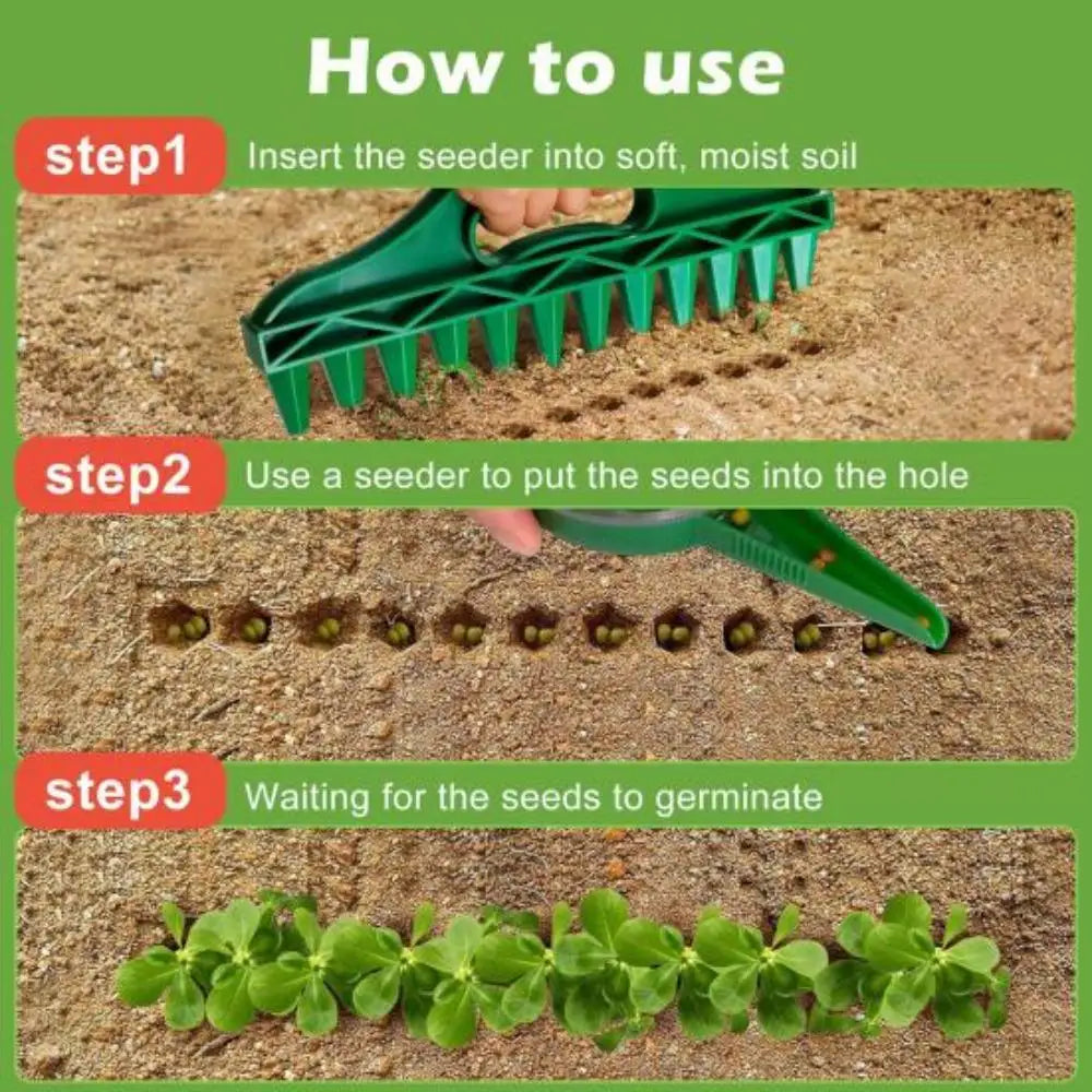 Portable Gardening Dibbler – Easy Seed Spreader & Soil Puncher