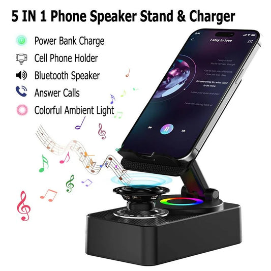 Wireless Bluetooth Speaker Phone Stand
