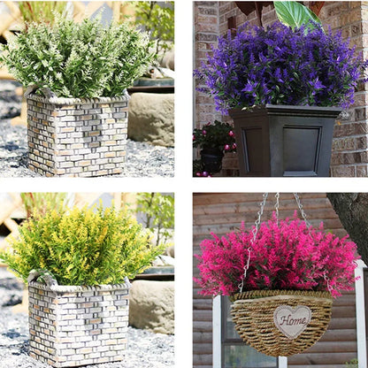 Faux Lavender Flowers – UV Resistant Artificial Plant Set (3/5/10 Pcs)
