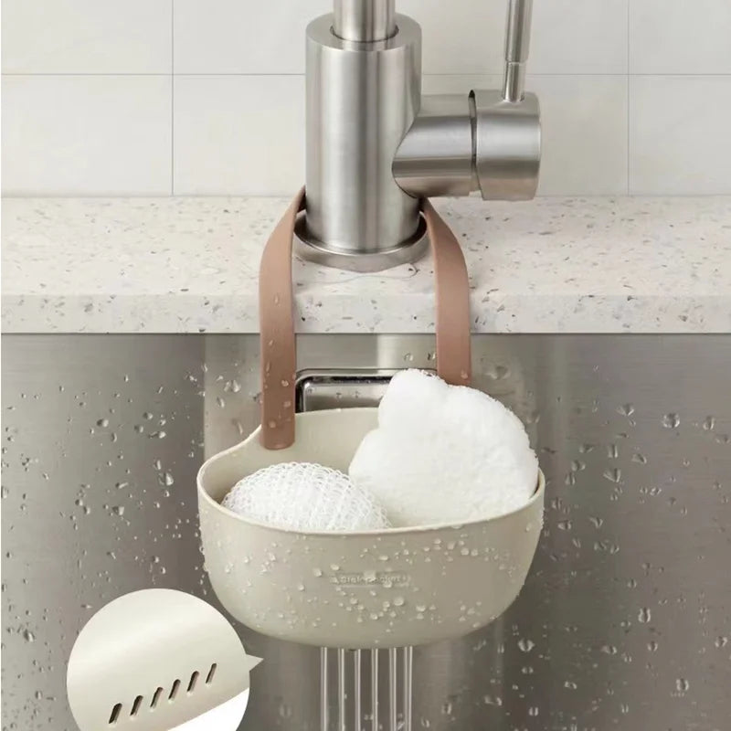 Aluminum Sink Drain Rack – Faucet Sponge & Soap Holder