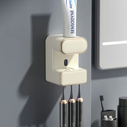 Smart UV Toothbrush & Toothpaste Dispenser Wall Mount
