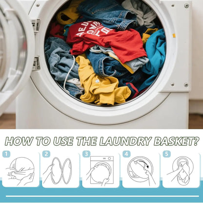 Foldable Laundry Basket Collapsible Clothes Storage Hamper