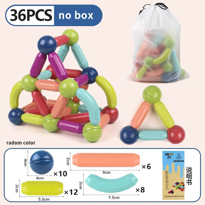 Magnetic Building Blocks Set – STEM Educational Construction Toy for Kids