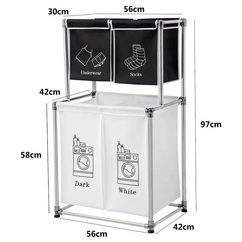 Multi-Layer Laundry Basket Sorter – Space-Saving Clothes Organizer Rack