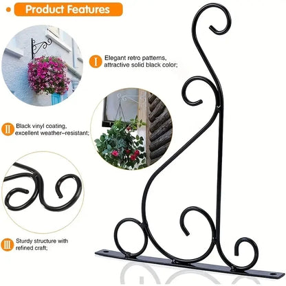 Metal Swivel Plant Hook – Hanging Flower Pot Bracket for Home & Garden