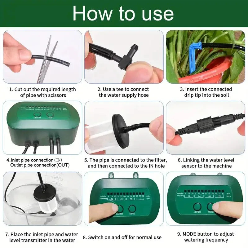 Solar Smart Irrigation Kit – Automatic Watering for Potted Plants