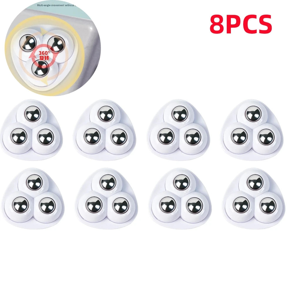 360° Self-Adhesive Mini Caster Wheels for Furniture (4 / 8 PCS)