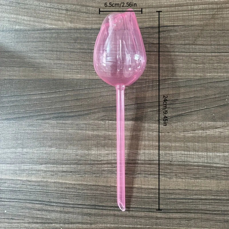 Pink Tulip Self-Watering Balls – Indoor & Outdoor Plant Drippers