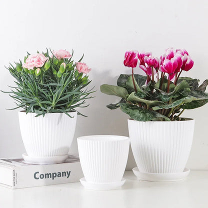 Minimalist Resin Plant Pot with Drainage Tray