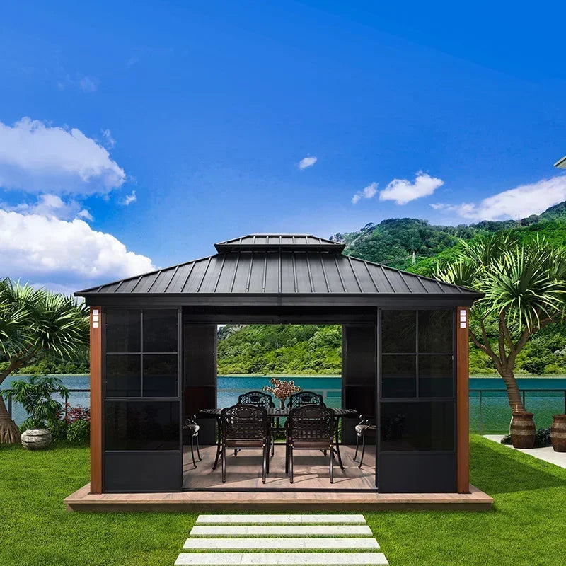 Aluminum Alloy Outdoor Gazebo – Modern Garden & Courtyard Pavilion