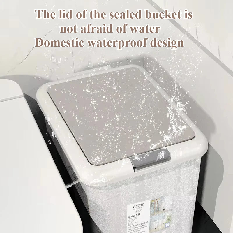 Foot Pedal Clamshell Trash Bin – Silent Kitchen & Home Dustbin