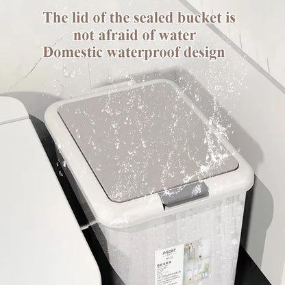 Foot Pedal Clamshell Trash Bin – Silent Kitchen & Home Dustbin