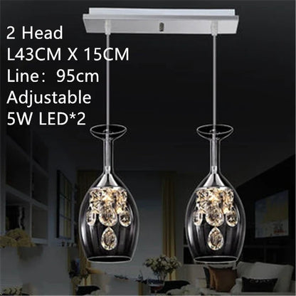 Nordic Glass LED Pendant – Modern Hanging Light
