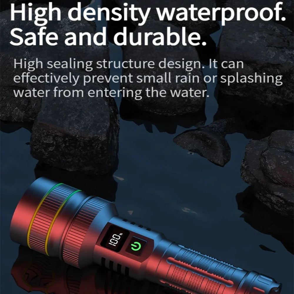 KENSUN Long-Range USB-C Tactical LED Flashlight