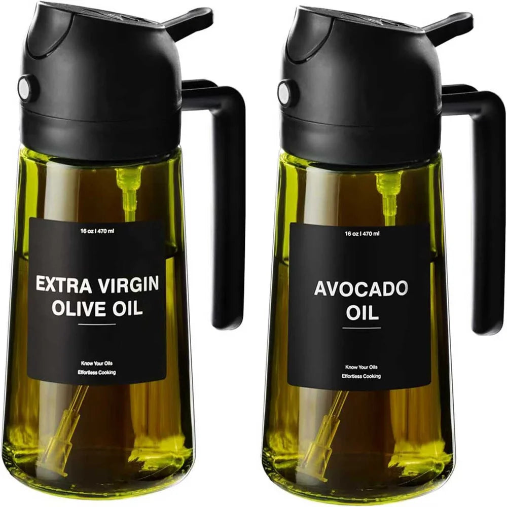 Olive Oil 2-in-1 Oil Sprayer & Dispenser Bottle