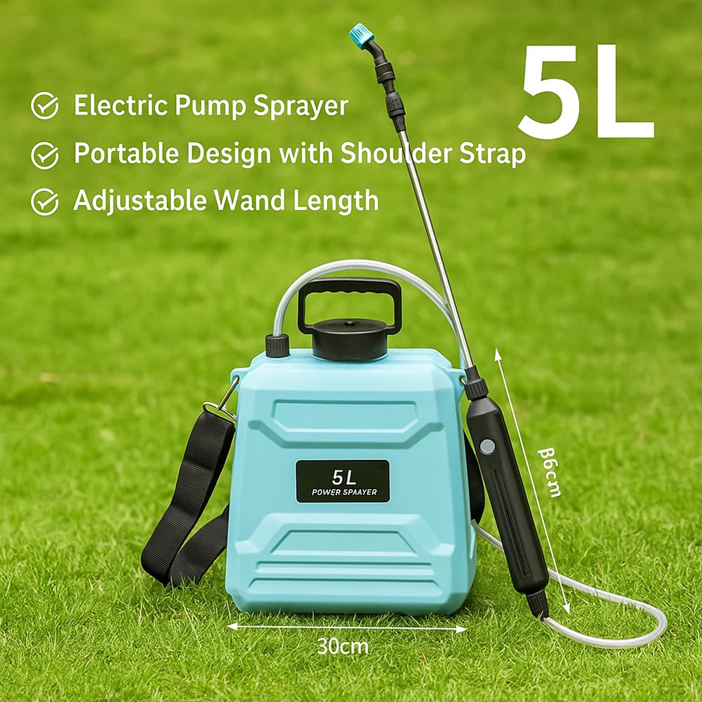 5L/8L Electric Backpack Sprayer – Rechargeable Pressure Sprayer