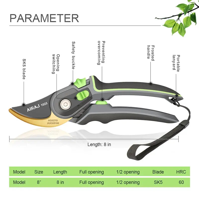 Bypass Pruning Shears – Sharp & Comfortable Gardening Scissors
