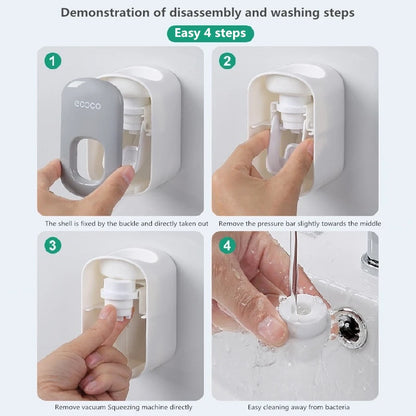 Wall Mount Toothpaste Dispenser Set
