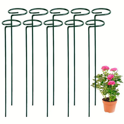 Adjustable Plant Support Stakes – Durable Metal Garden Support Rings