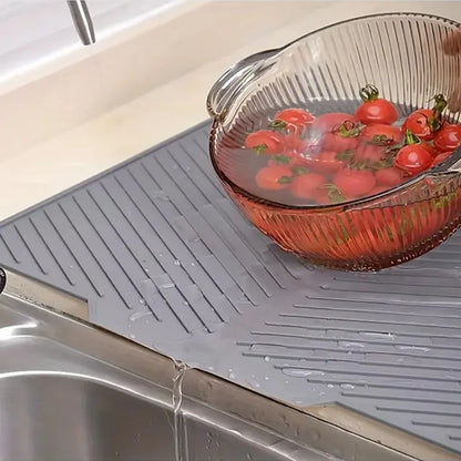 Silicone Sink Splash Guard & Fast-Dry Drain Mat