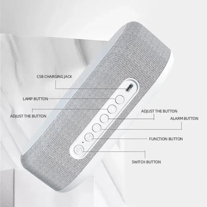 3-in-1 Wireless Charging Alarm Clock LED Lamp Thermometer