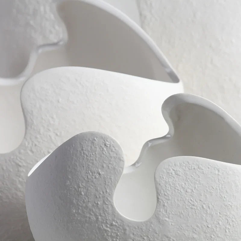 Nordic White Ceramic Egg Shell Vase – Minimalist Home Decor