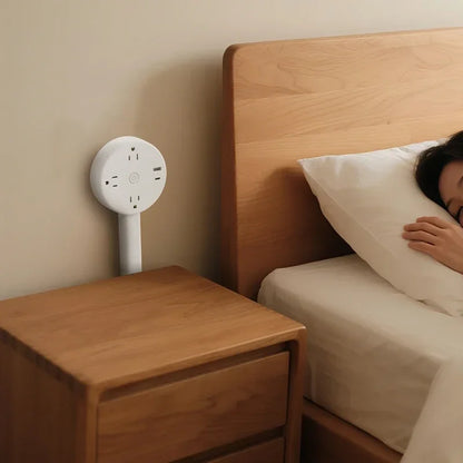 Rotating Power Socket Extender – 180° Adjustable Wall Plug
