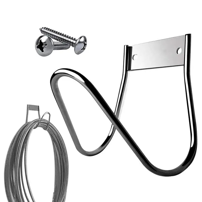 Heavy-Duty Stainless Steel Hose Holder – Wall Mount Garden Organizer