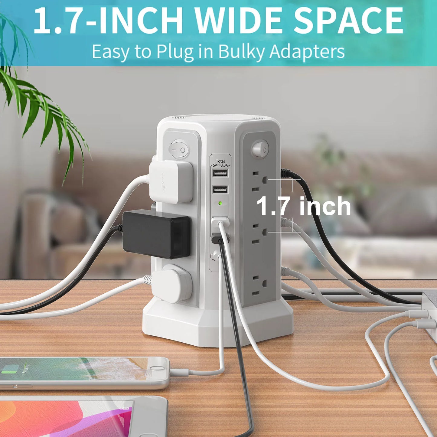 PowerTower 17-in-1 Surge Protector Charging Station