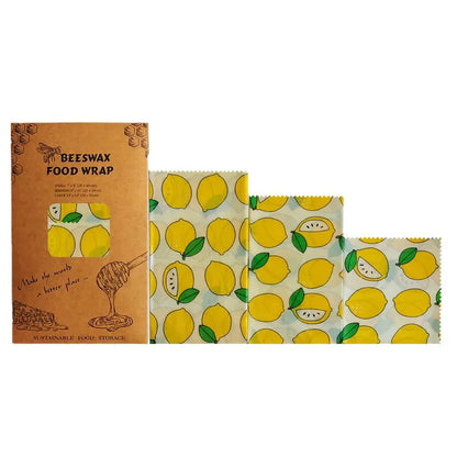 Beeswax Reusable Food Wraps – Eco Friendly Kitchen Storage Set