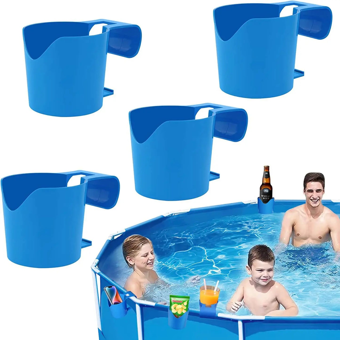 Poolside Cup & Tool Organizer – Above Ground Pool Accessory