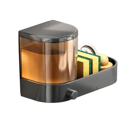 Wall Mounted Soap Dispenser With Sponge Holder