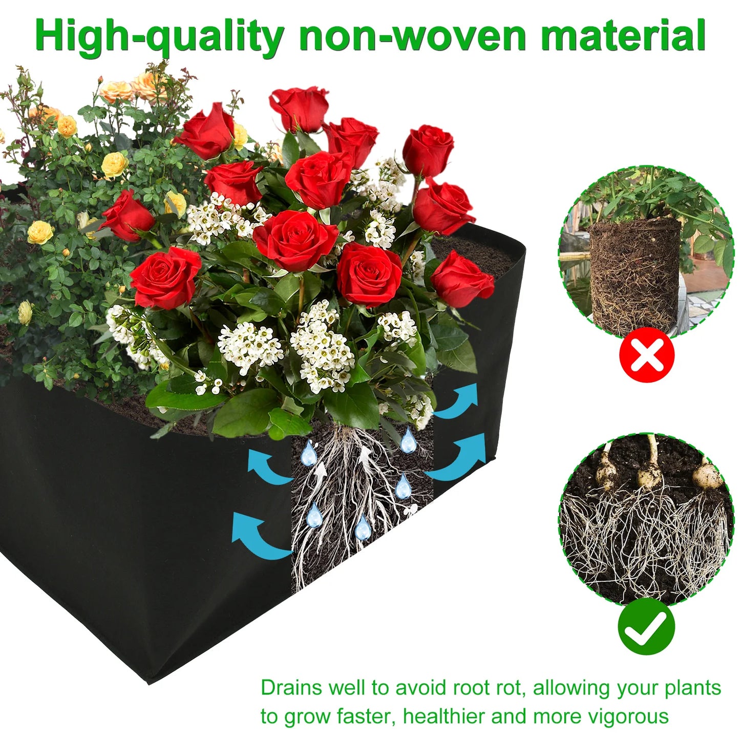 Multi-Grid Raised Garden Bed Grow Bag Planter