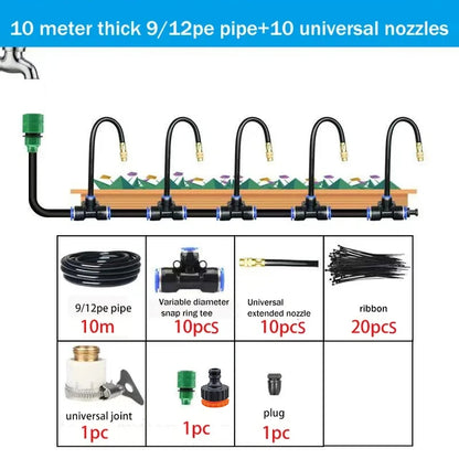 Automatic Garden Sprinkler Kit with Copper Nozzle