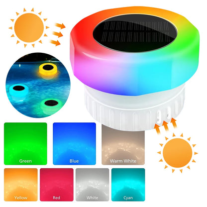 Solar Pool Chlorine Dispenser with LED Light – Floater for Pools & Spas