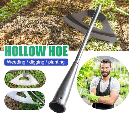 Carbon Steel Hollow Garden Hoe – Easy Weeder & Soil Loosening Tool