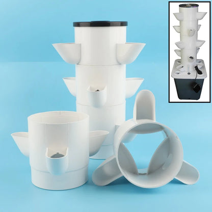 DIY Vertical Hydroponic Garden – 10 Detachable Balcony Planter Cups