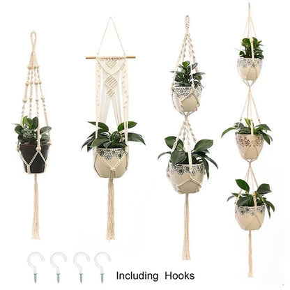 Macrame Plant Hanger – Handmade Boho Hanging Planter