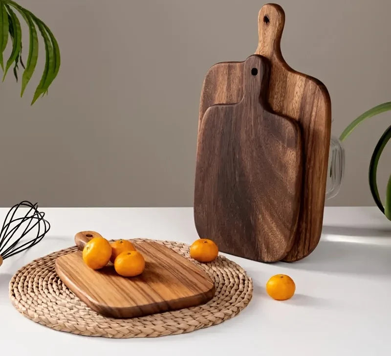 Premium Wooden Cutting Board with Handle