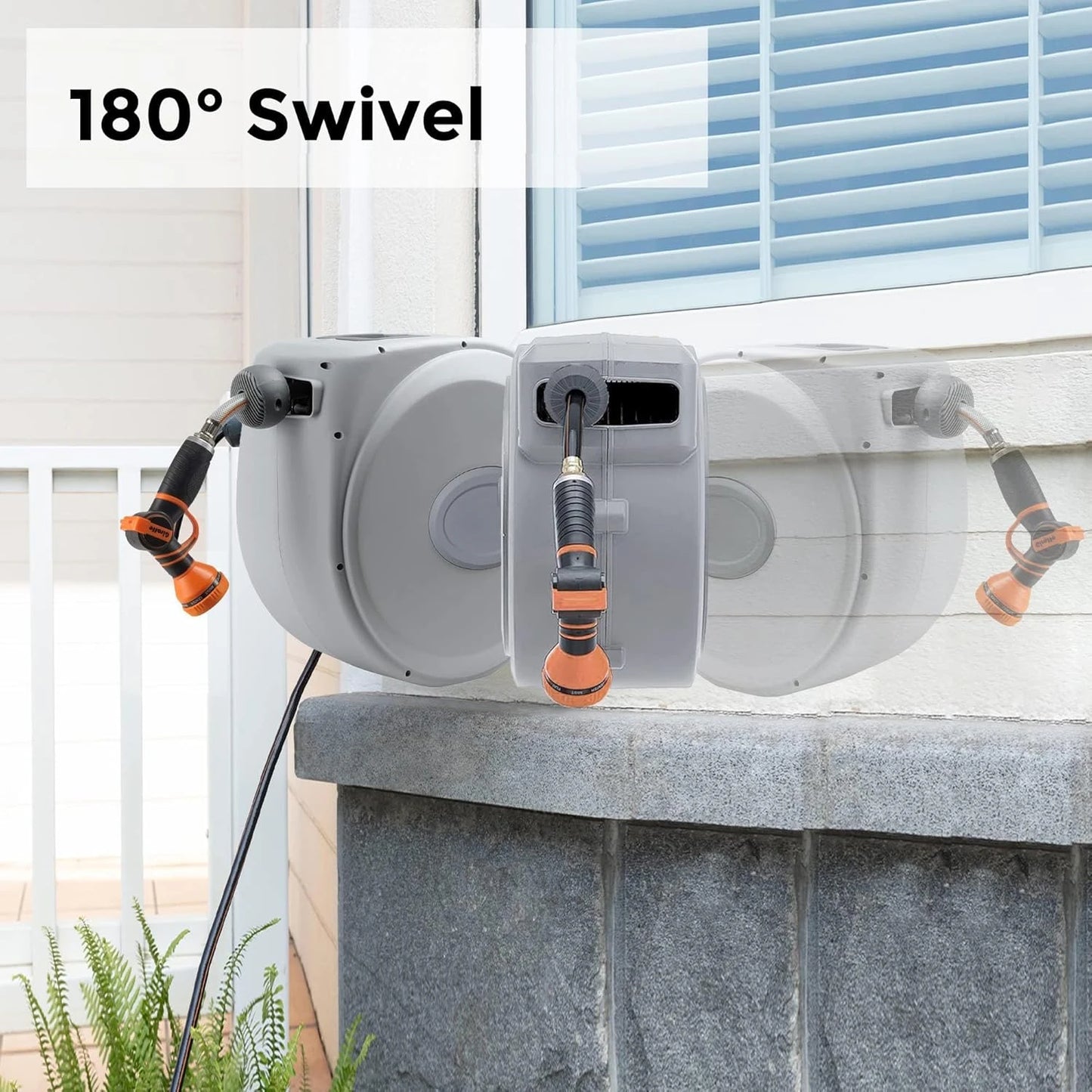 Retractable Garden Hose Reel – High-Pressure Watering Made Easy