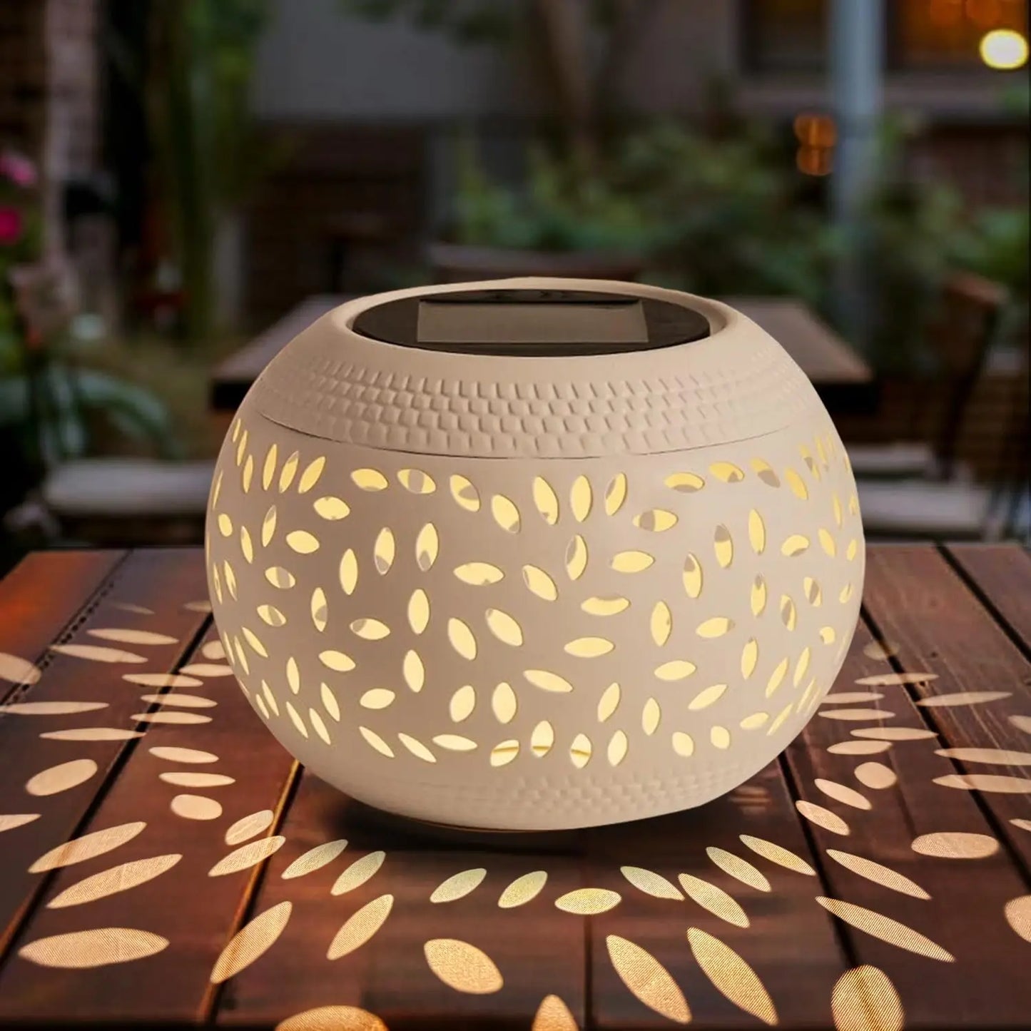 “Solar LED Lantern – Patio & Garden Table Light”
