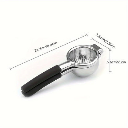 Stainless Steel Lemon & Citrus Juicer with Silicone Handle