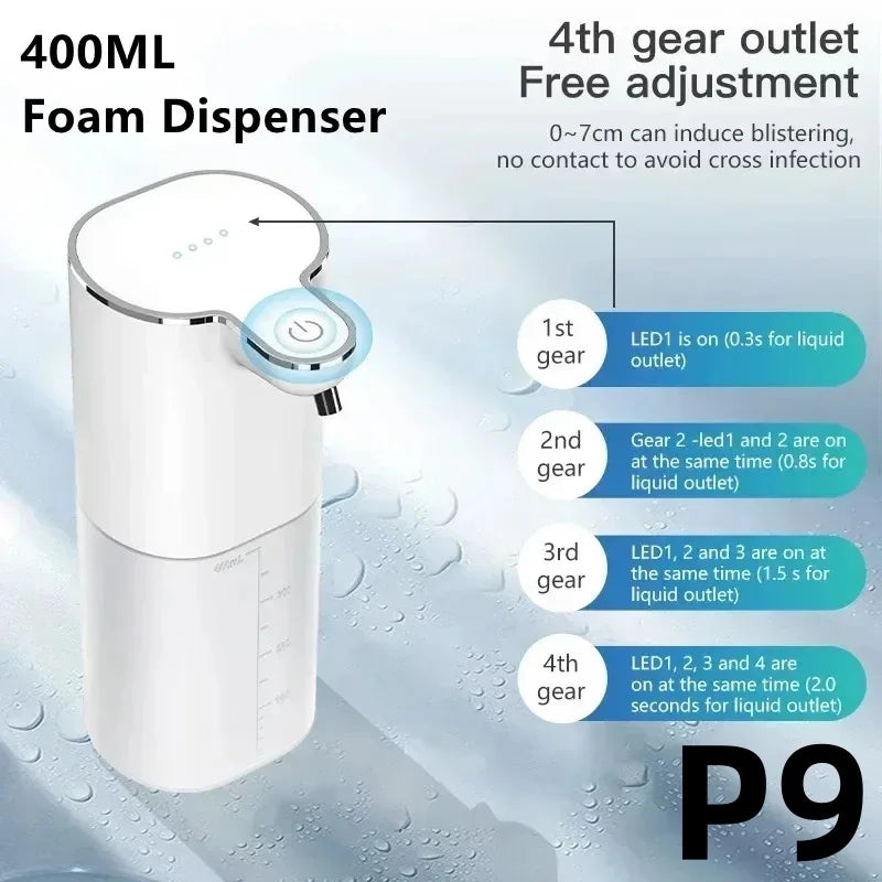 380ml Touchless Foam Soap Dispenser – USB Rechargeable
