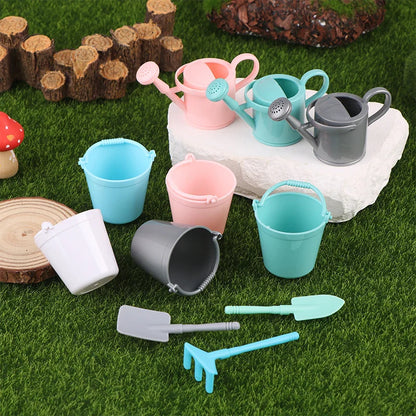 Mini Dollhouse Gardening Tools – Watering Can, Shovel & Sprinkler