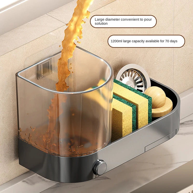 Wall Mounted Soap Dispenser With Sponge Holder