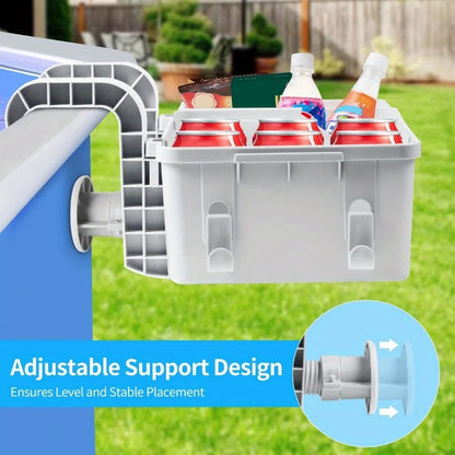 Poolside Organizer Basket with Cup Holder & Hooks