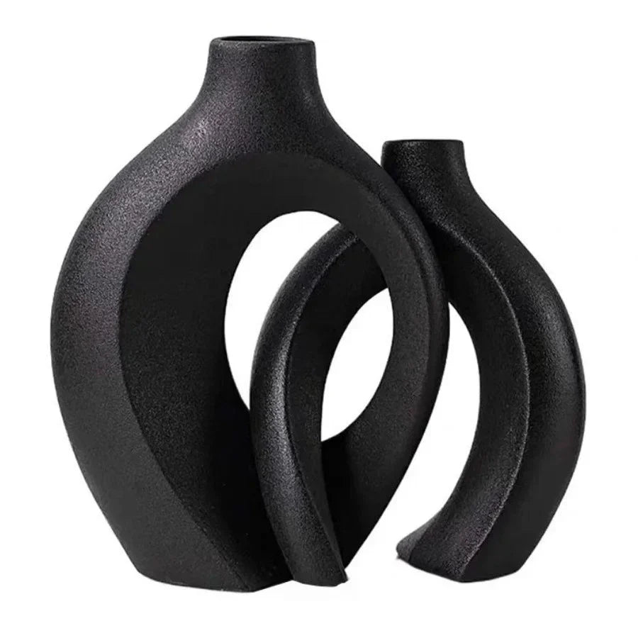 Nordic Hollow Decorative Vase Set (2 Pieces)
