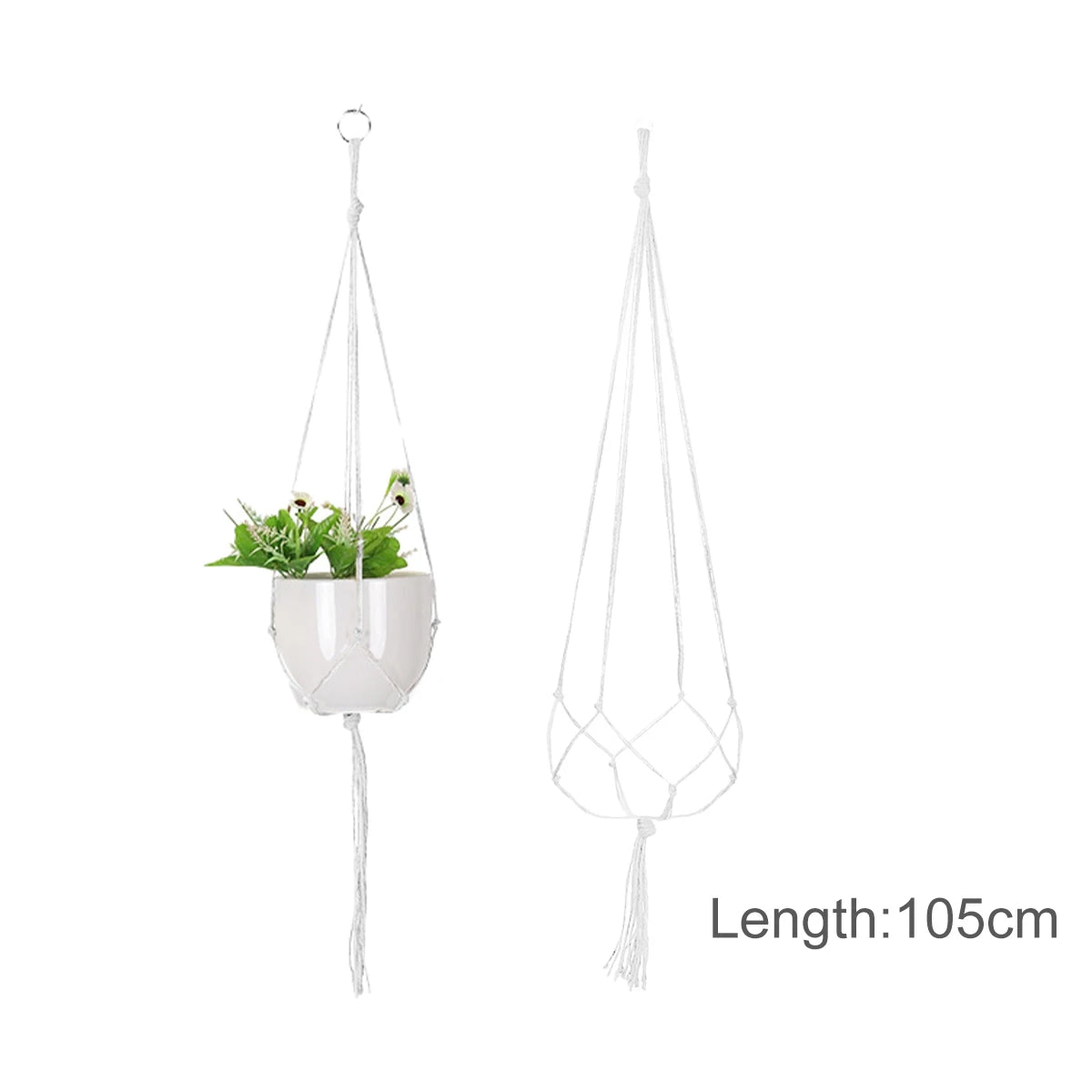 Macrame Plant Hanger – Handmade Boho Hanging Planter